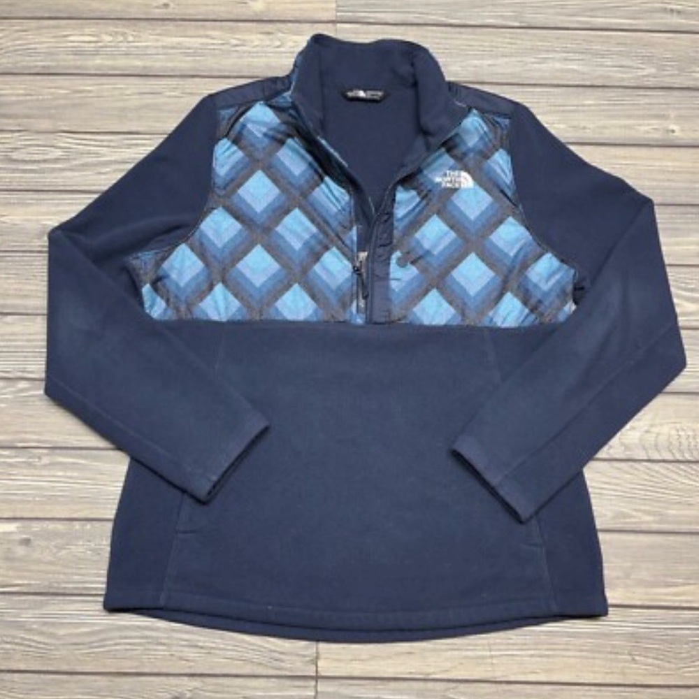 The North Face Plaid Fleece Pullover Jacket Women’s Medium Preowned Denali Style